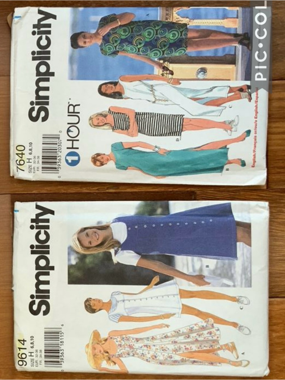 Vtg Simplicity Patterns 9614: 90s Jumper Sun Dress & 7640: Shift T-shirt dress